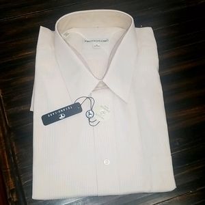 NWT Pronto Uomo Light Yellow Mens Button Up Shirt